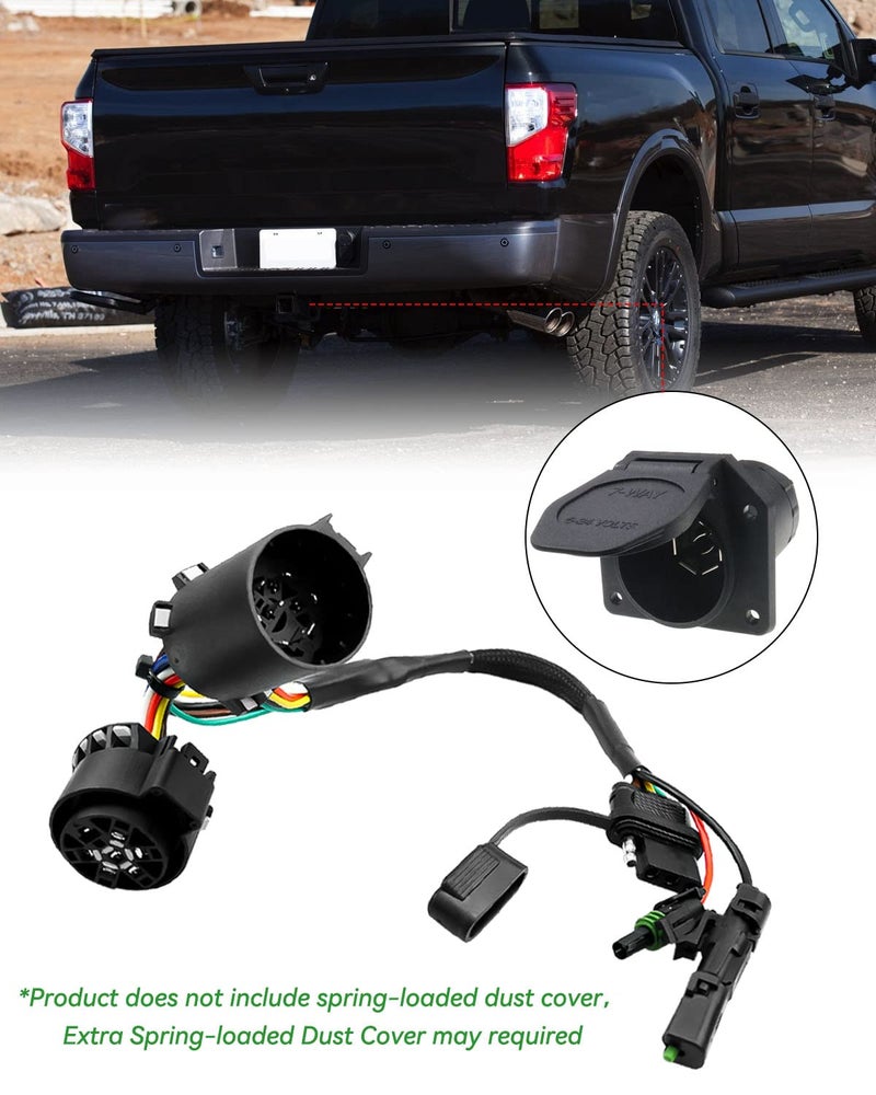 TIKSCIENCE Uscar 7 دبوس إلى 4 دبوس سلك مقطورة مع سلك عكسي 12 فولت لتركيب شريط ضوء LED في مؤخرة السيارة مناسب لشاحنة USCAR 7 طريقة موصل سلك سريع الاتصال - Image 5