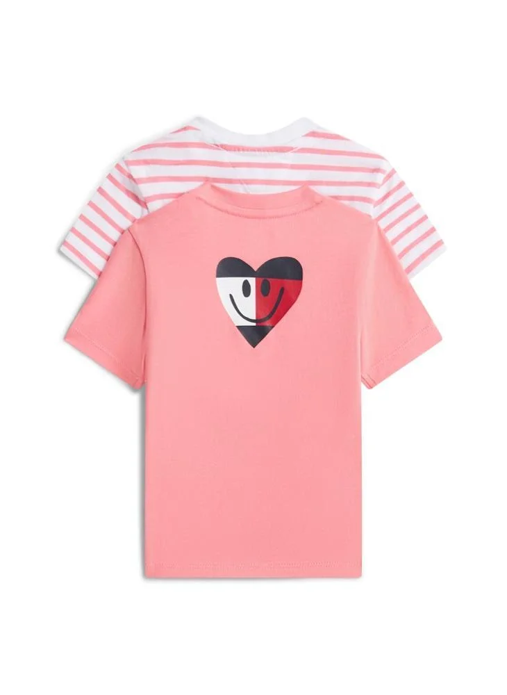Tommy Hilfiger Tropical Blush 2-Pack Back Smiley Logo Jersey T-Shirts  | Best Price UAE