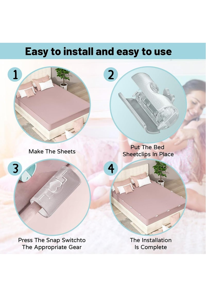 أوزيغالور 24 قطعة مشبك مرتبة، مشابك مرتبة قابلة لإعادة الاستخدام، مشبك غطاء لحاف - Image 3