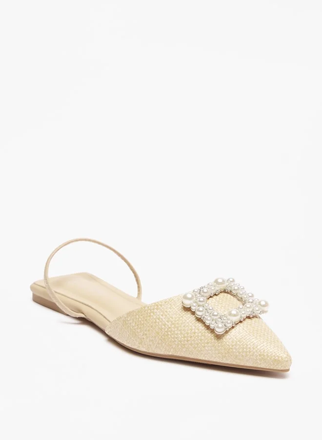 فلورا بيلا Women Embellished Pointed Toe Ballerina Shoes