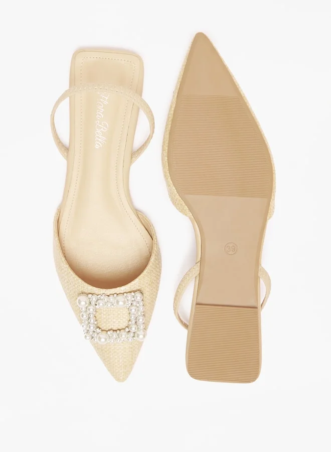فلورا بيلا Women Embellished Pointed Toe Ballerina Shoes