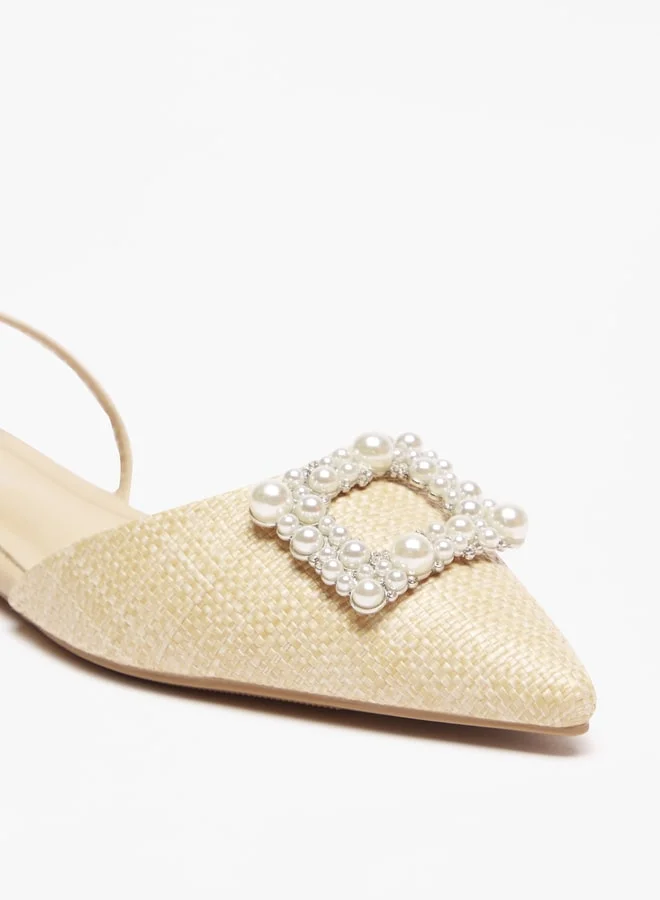 فلورا بيلا Women Embellished Pointed Toe Ballerina Shoes