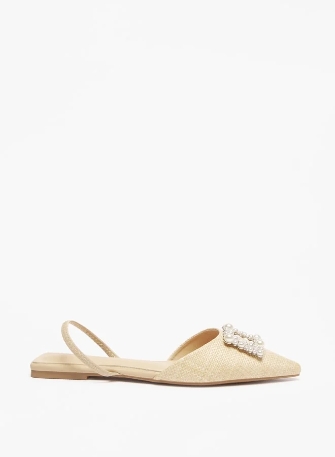 فلورا بيلا Women Embellished Pointed Toe Ballerina Shoes