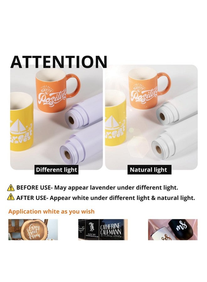 HTVRONT White Permanent Vinyl White Adhesive Vinyl For Cricut 12" X 40 Ft White Vinyl Roll For Cricut Silhouette Cameo Cutters Signs Scrapbooking Craft Die Cutters - Image 5