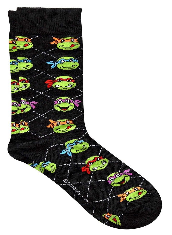 Hyp Teenage Mutant Ninja Turtles TMNT Argyle Men's Crew Socks 2 Pair Pack - Image 2