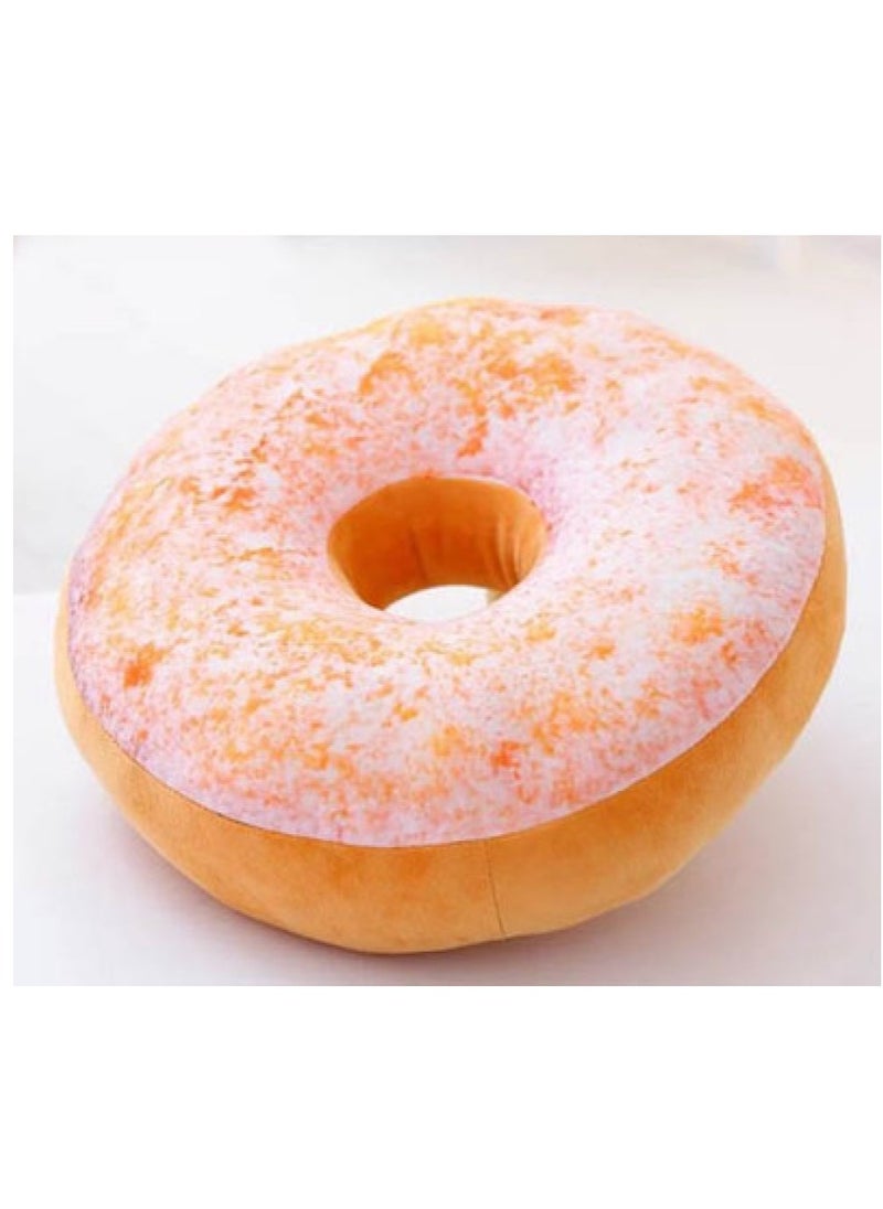 Bluejw Round Doughnut Back Stuffed Cushion Throw Pillow Plush Play Toy Doll For Office Chair Car Seat Diameter: 40cm/15.7 inch  - Image 1