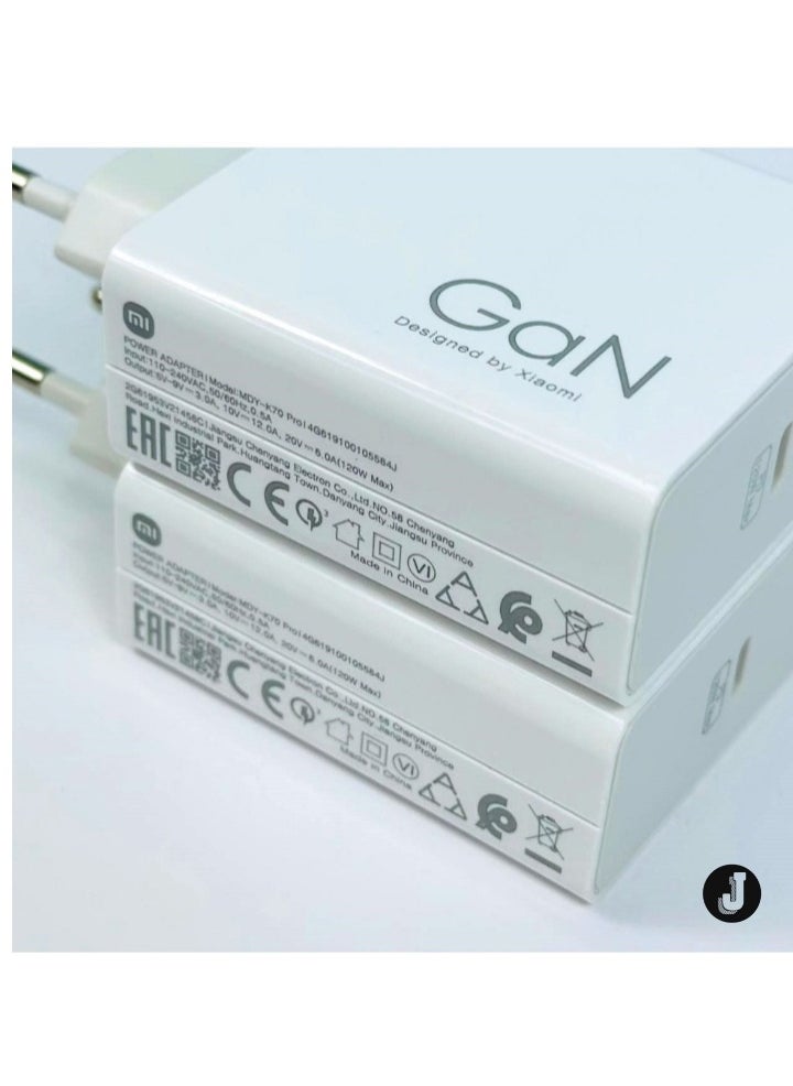 "NEW Xiaomi 120W GaN USB-C Fast Charger with Type-C Cable – Ultra-Fast Charging Solution"