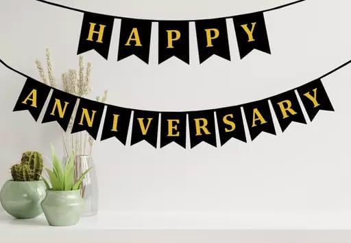 SOI Happy Anniversary Decoration Items Kit | Wedding Anniversary Decoration Items | Anniversary Decoration Red Theme | Star & Moon Foil Balloons | Anniversary Decoration for Couple | - Image 3