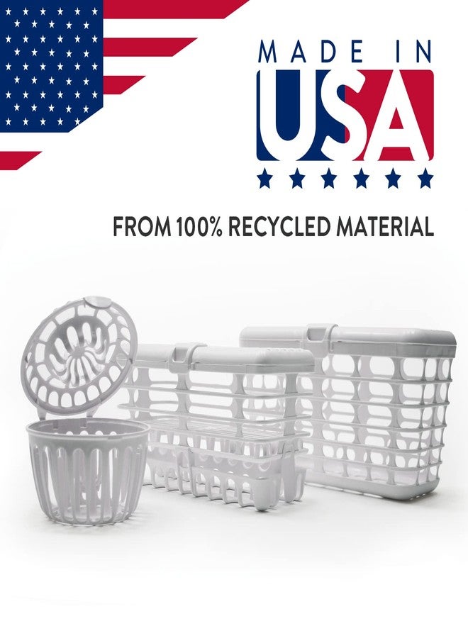 Prince Lionheart Made in USA High Capacity 3-in-1 Dishwasher and Spill Proof Vave Cleaner Basket for Toddlers & Infants Bottle Parts & Accessories | Fits all Dishwashers | 100% Recycled Plastic,White - Image 3