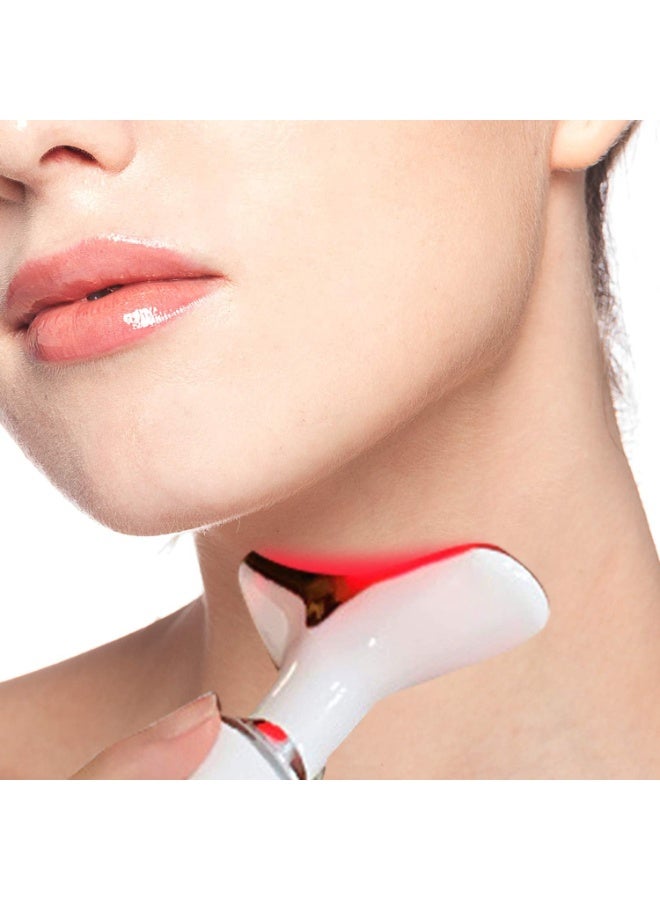 DubaiGallery جهاز شد البشرة للوجه والرقبة – جهاز تدليك EMS بالتيار الميكروي مع حرارة وعلاج LED أحمر/أخضر – أداة رفع الوجه المضادة للشيخوخة للتجاعيد، خط الفك وشد البشرة - Image 2