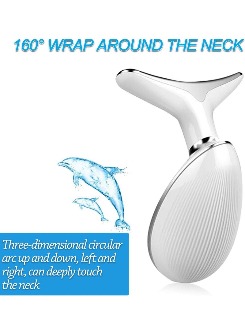 DubaiGallery جهاز شد البشرة للوجه والرقبة – جهاز تدليك EMS بالتيار الميكروي مع حرارة وعلاج LED أحمر/أخضر – أداة رفع الوجه المضادة للشيخوخة للتجاعيد، خط الفك وشد البشرة - Image 3