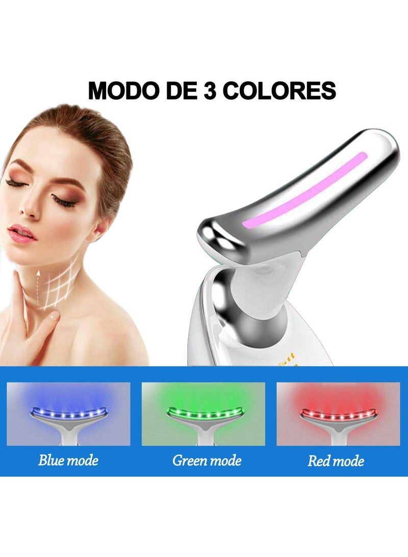 DubaiGallery جهاز شد البشرة للوجه والرقبة – جهاز تدليك EMS بالتيار الميكروي مع حرارة وعلاج LED أحمر/أخضر – أداة رفع الوجه المضادة للشيخوخة للتجاعيد، خط الفك وشد البشرة - Image 5