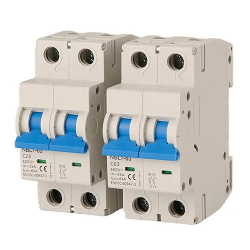 ZHIDAISHI NBL763 2P DC Circuit Breaker 600V 1000V Miniature MCB Din Rail Mount Solar PV System Protection C63 Model - Image 5