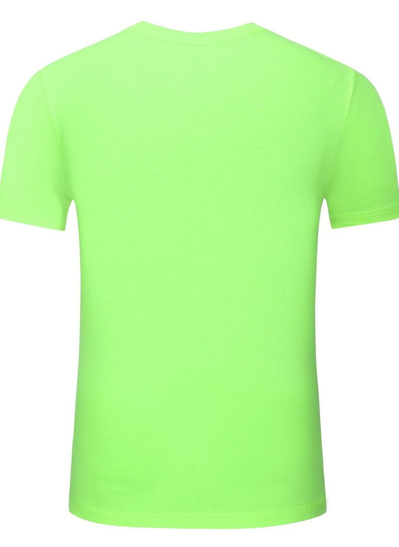 Loquat Men Quick Dry Breathable Elastic T-Shirt Green  - Image 2