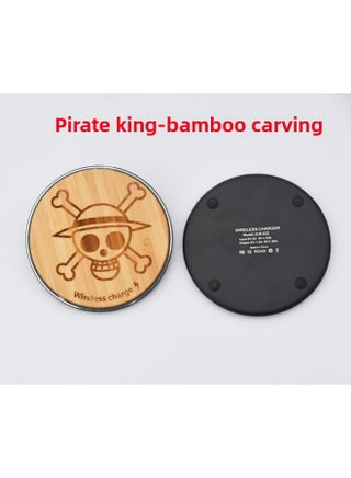 Wooden Laser Carving Wireless Charger 10W For Apple Samsung Mobile Phone Wireless Fast Charging Bamboo Wood Laser Carving-Color:Pirate King Bamboo - pzsku/ZCFBED0490981E9D8A549Z/45/1744955520/c4622515-c0a6-44c8-b373-d51d46323bba