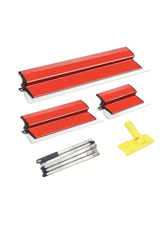 Plastic Scraper Set 4 Piece Kit Without Clamp For Drywall Paint Removal And Leveling - Image 3
