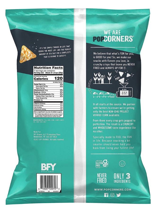 Popcorners Sea Salt Popped Corn Snack  - Image 2