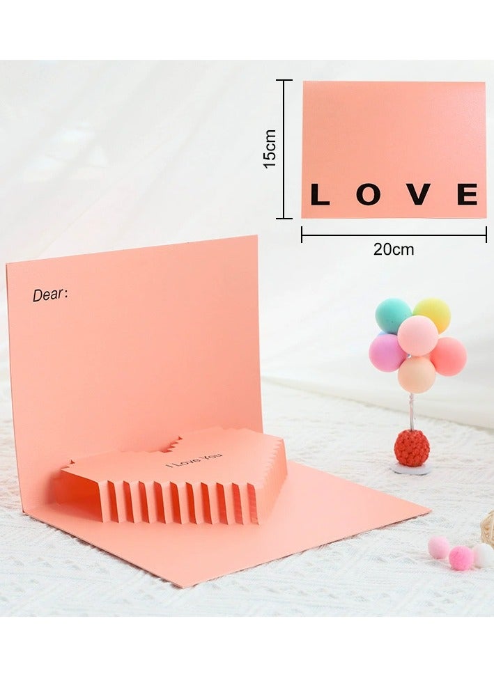 Greeting Card,3D Card, Pop Up Card, Romantic Theme Cards, Anniversary Cards for Wife Girlfriend , Birthday Cards, Happy Holidays, Spring Card, Season's Greetings (Love) - Image 1