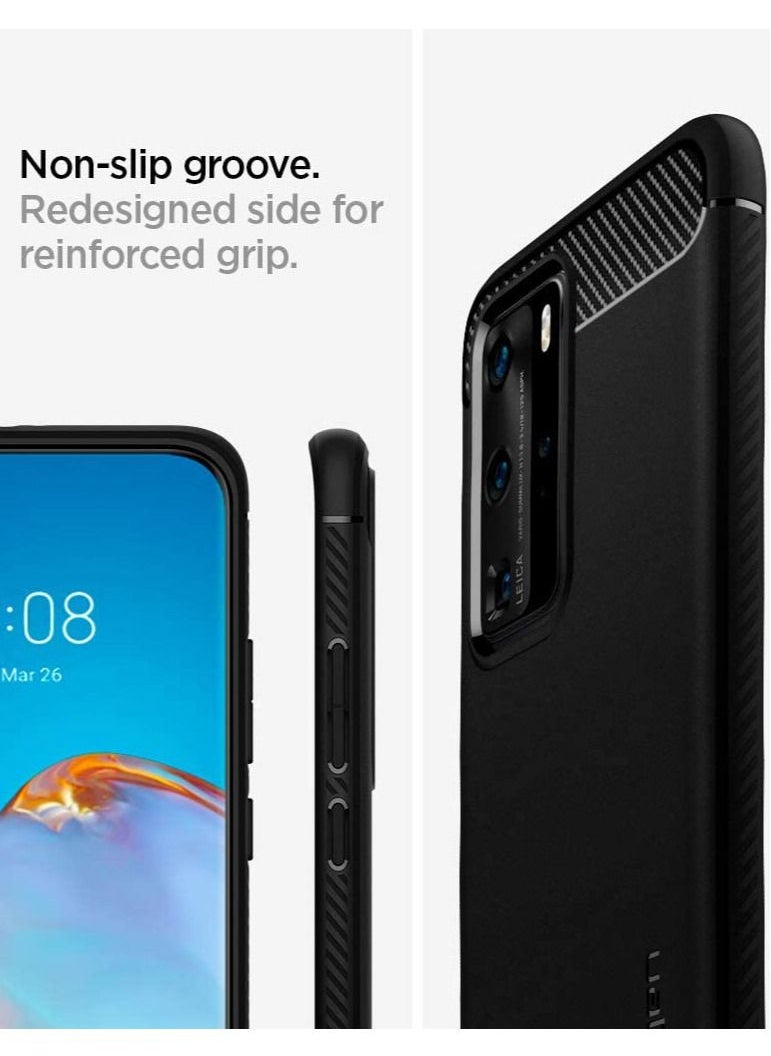 Spigen - Rugged Armor Case Cover for Huawei P40 Pro - Matte - Image 1