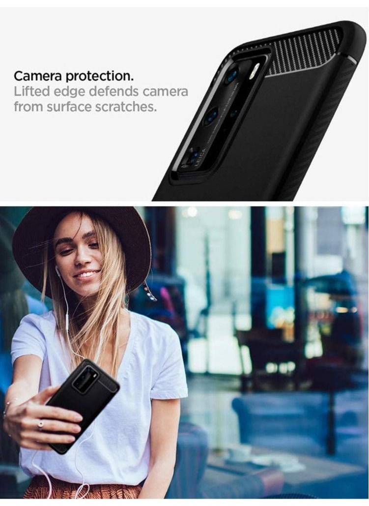 Spigen - Rugged Armor Case Cover for Huawei P40 Pro - Matte - Image 1