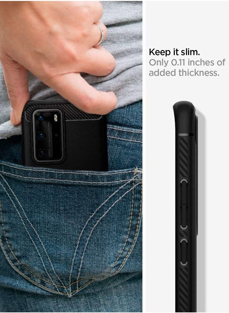 Spigen - Rugged Armor Case Cover for Huawei P40 Pro - Matte - Image 1