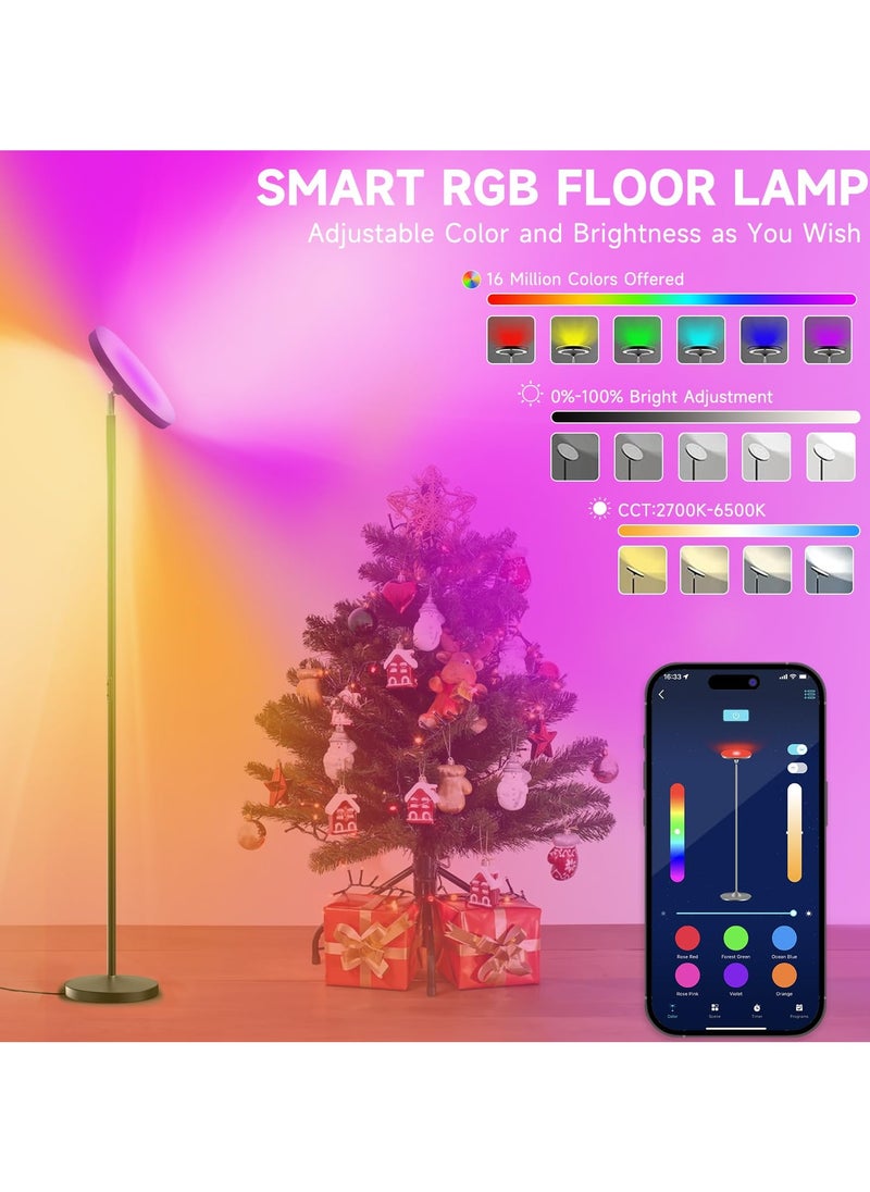 Bolivia's - LED Floor Lamp, Smart RGB Floor Lamp, Double Side Lighting LED Standing Lamp, Bright Lamps for Dark Rooms, for Living Room, Bedroom, Office, Home - Image 1