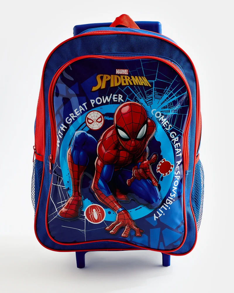 Redtag Blue And Red Spider-Man School Bag Set (5 Piece)