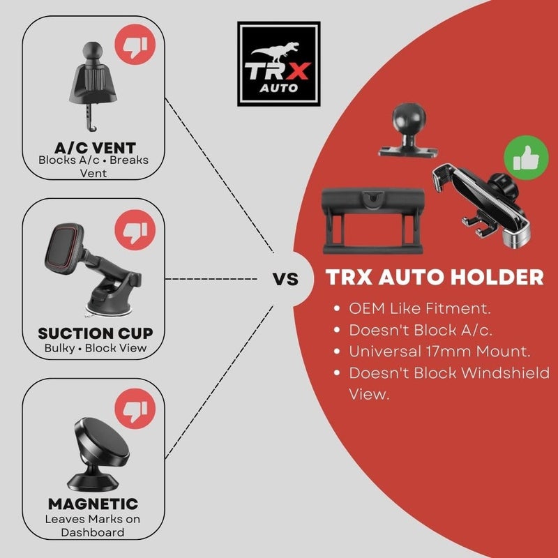  تي ار اكس اوتو حامل هاتف TRX AUTO مع حامل هاتف جاذبي لسيارة تويوتا فورتشنر (من 2016 إلى 2021) | ملحقات تويوتا فورتشنر | حامل هاتف محمول لسيارة تويوتا فورتشنر - Image 3