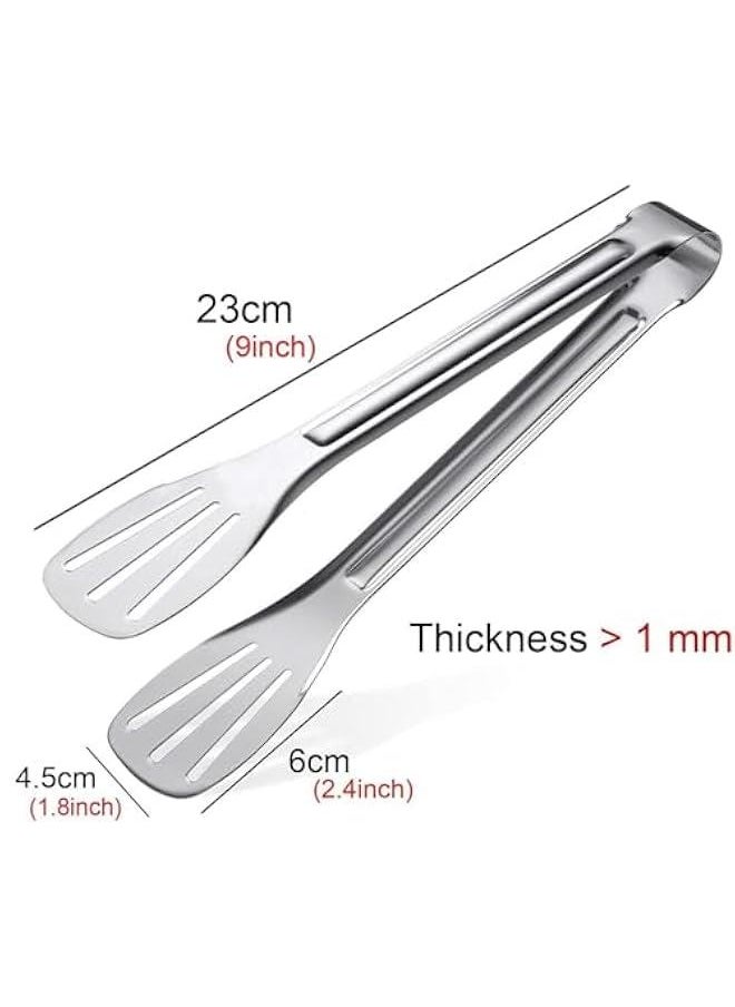HOOKOR Bolivia's Kitchen Tongs, Food Grade 304 Stainless Steel Kitchen Tongs, Cooking Tongs for Easy to Clean, Easy Grip Metal Bbq Tongs, Cooking Kitchen Tongs for Frying Tongs Utensils  - Image 3