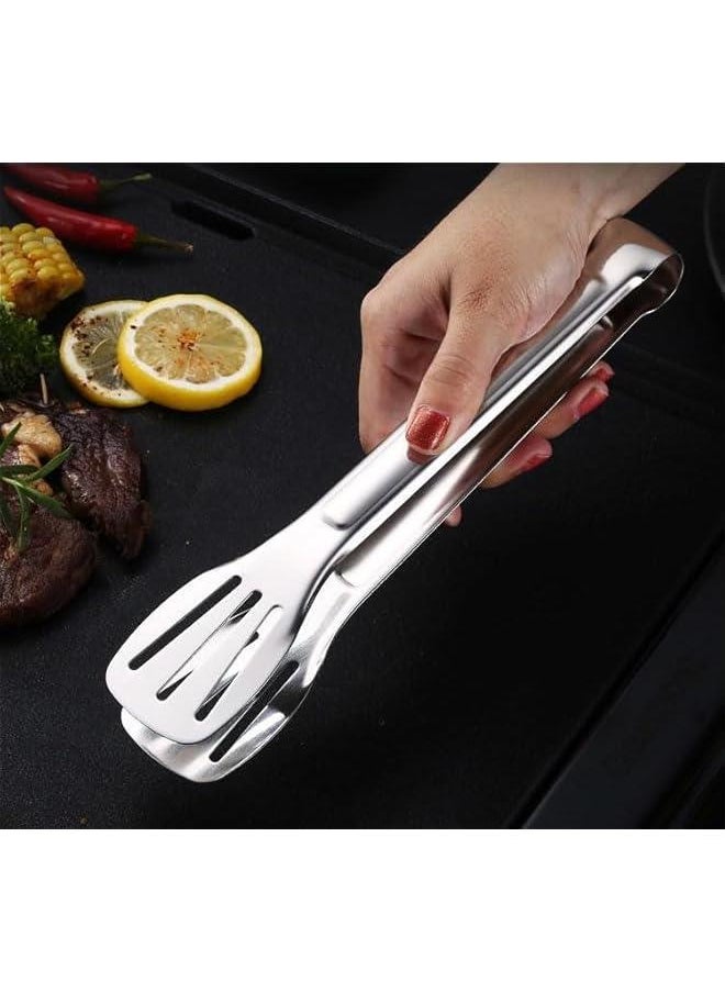 HOOKOR Bolivia's Kitchen Tongs, Food Grade 304 Stainless Steel Kitchen Tongs, Cooking Tongs for Easy to Clean, Easy Grip Metal Bbq Tongs, Cooking Kitchen Tongs for Frying Tongs Utensils  - Image 5
