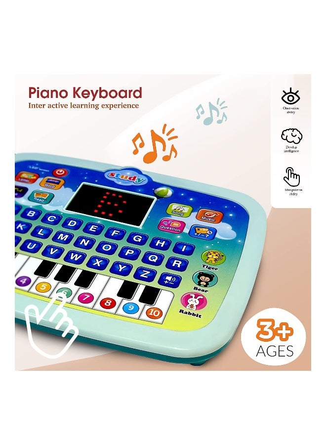 Kid Tablet Toddler Learning Pad Interactive Educational Toy with Screen Fun Gifts Music/Piano/ABC/Numbers/Words/Spell/Animals for Kids Age 1-2-3-4 Year Old Toddler Tablet Interactive Educational Toy - Image 4