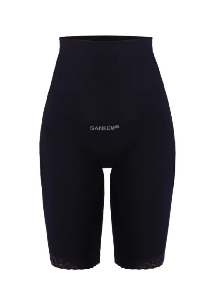 Sankom Patent Short Shaper with Lace - High Waist Body Shaper for Women | Smooths Waist & Thighs, Support Back, Improves Posture | Soft, Breathable, Stylish Design for Everyday Comfort. - Image 1