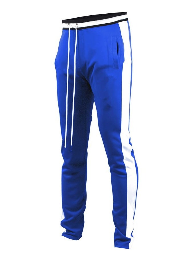 SCREENSHOT (Medium, S41700-royal) - SCREENSHOTBRAND Mens Hip Hop Premium Slim Fit Track Pants - Athletic Jogger Bottom with Side Taping - Image 1
