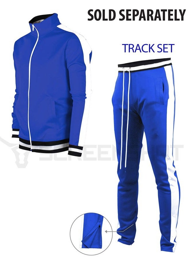 SCREENSHOT (Medium, S41700-royal) - SCREENSHOTBRAND Mens Hip Hop Premium Slim Fit Track Pants - Athletic Jogger Bottom with Side Taping - Image 5