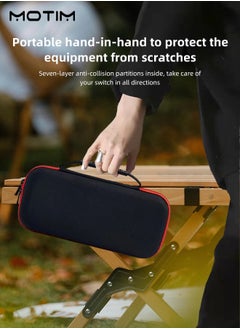 Motim 10 in 1 Switch Carrying Case, Nintendo Switch Accessories Kit, Include Switch OLED Accessories Bundle Protective Case, Screen Protector and Thumb Grip Caps, Carry Bag with Game Holders for Switch OLED  - Image 5