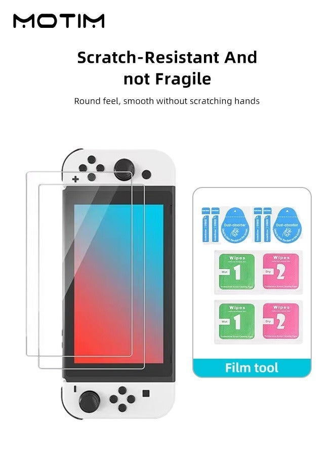Motim 10-in-1 Switch Carrying Case for Nintendo Switch OLED, Include Switch OLED Accessories Bundle Portable Protective Case, Screen Protector and Thumb Grip Caps, Hard Cover Case and Portable Carry Bag with Game Holders - Image 4