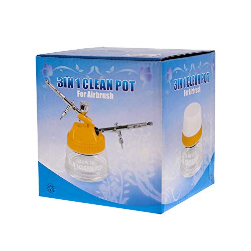 Master Airbrush 3-in-1 Cleaning Pot with Holder; Cleans and Holds Airbrush, Color Palette Lid - Image 5