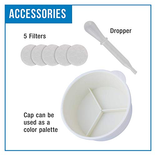 Master Airbrush 3-in-1 Cleaning Pot with Holder; Cleans and Holds Airbrush, Color Palette Lid - Image 3