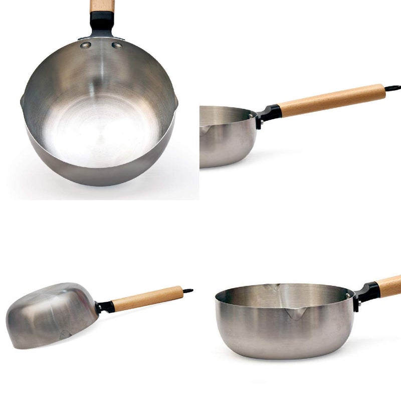 FEELING MALL Cooking Purpose Professional Sheffield Classic Iron Tadka Pan with Wooden Handle for vagharia Dal Pan Fry Spice Roasting Pan for Kitchen Home - Image 4