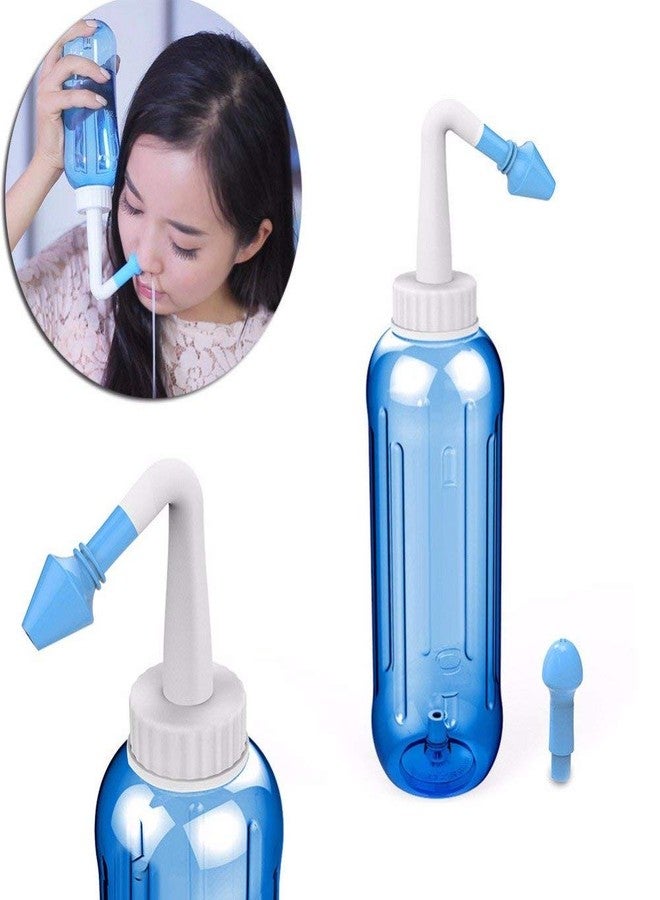 Designeez® Neti Pot Nasal Rinser - 500ml Sinus Rinse Bottle with 2 Tips, Nose Cleaner, Pressure Nasal Wash for Adults & Kids, BPA Free - Image 2