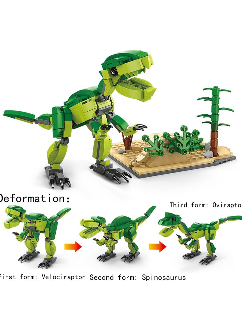 إسكدنيا 373pcs Velociraptor With Scene Model Set Building Blocks Creative Diy Simulation Collection Building Assembly Toys Children'S Gifts Home Decorations - Image 1