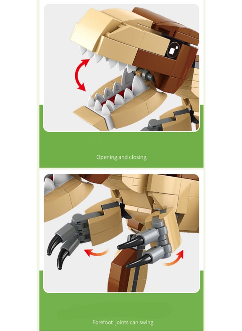 إسكدنيا 373pcs Velociraptor With Scene Model Set Building Blocks Creative Diy Simulation Collection Building Assembly Toys Children'S Gifts Home Decorations - Image 3