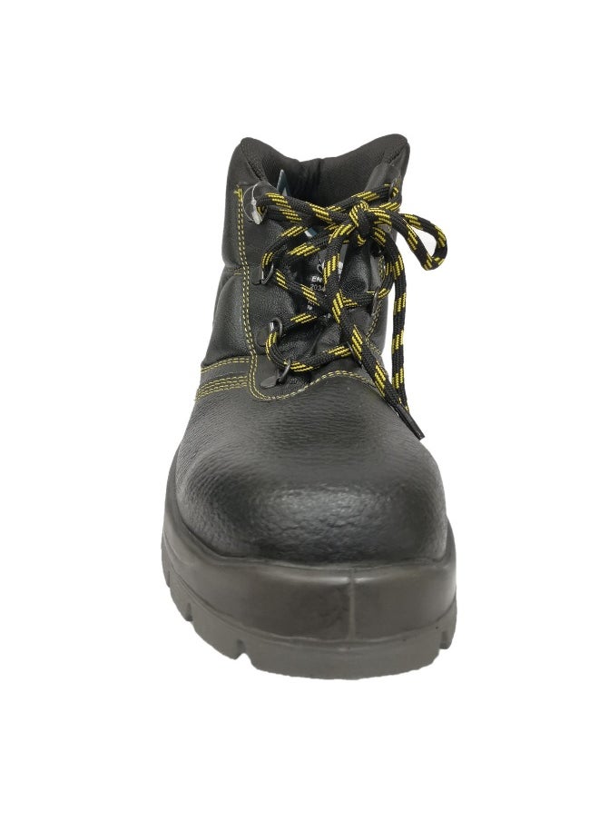 Deltaplus - Jumber S1 Black Leather Safety Shoes for Men | Antistatic, Anti-Slip, Oil & Heat Resistant | Double Density with Steel Toe | Size-39 - Image 1