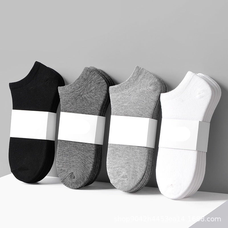 Zhuji Socks Black And White Gray Pure Color Mid-Calf Socks Running Volume Deodorant Socks Men'S Socks Disposable Socks - Image 4