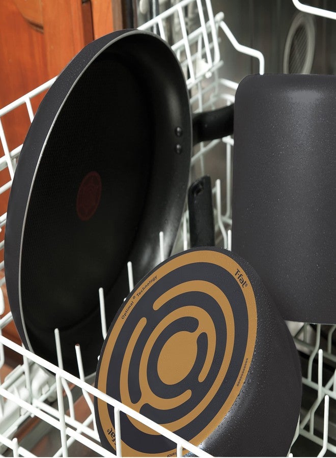 T-fal Initiatives Nonstick Fry Pan 10.5 Inch Oven Safe 350F Pots and Pans, Dishwasher Safe Black - Image 3