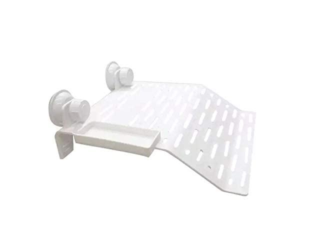 Sage Square Acrylic Platform Cum Basking Ramp for Aquarium with Suction Cup for Turtles/Reptiles/Aquarium/Small Amphibians (Design 1) - Image 1