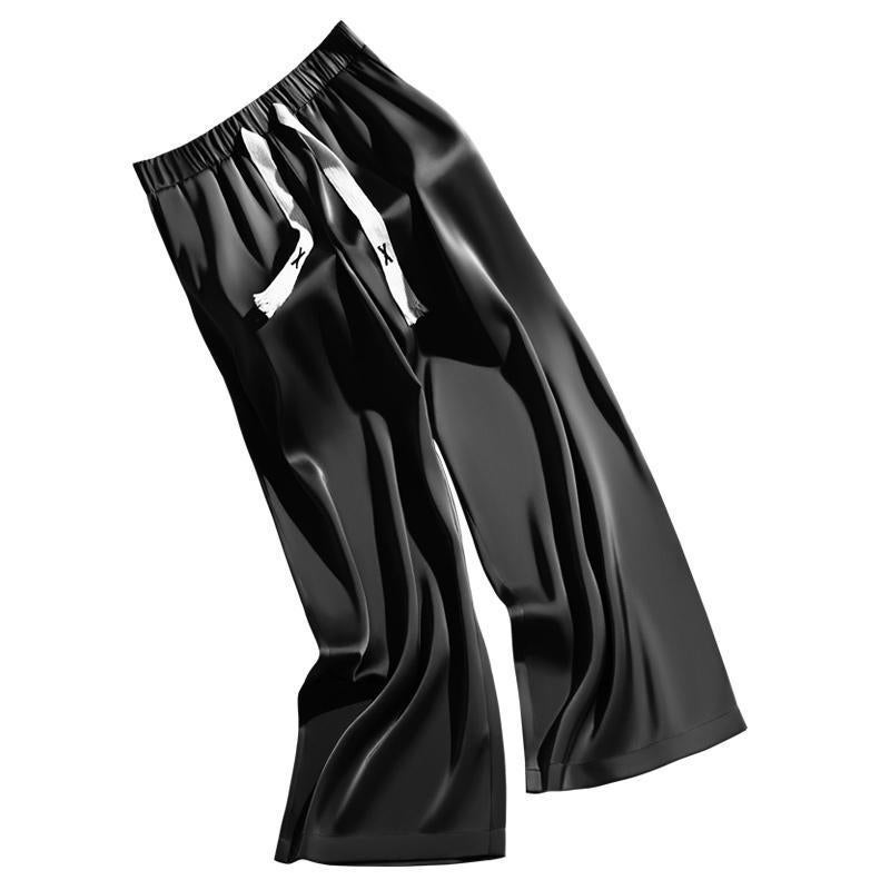Acetate Ice Silk Pants Men'S And Women'S Casual Loose Draping Satin Wide-Leg Mopping Pants For Summer Plus Size - Image 2