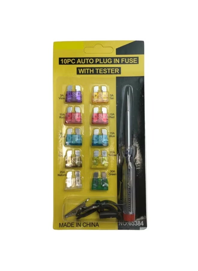 Green Tiger CNBJ 8511P Circuit Tester with 10 Car Fuses Set