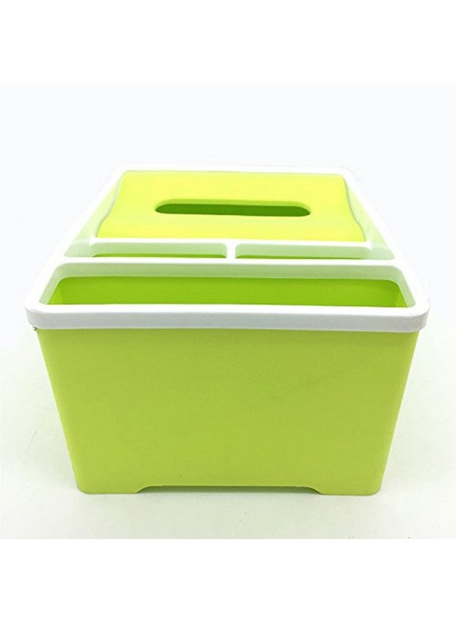 CONNECTWIDE CONNECTWIDE� Multipurpose Cosmetic Storage Box Organizer with Tissue Paper Holder  - Image 3