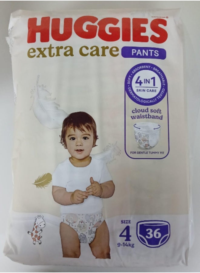 Huggies, Extra Care Size 4, 9-14 kg, 36 Diaper Pants